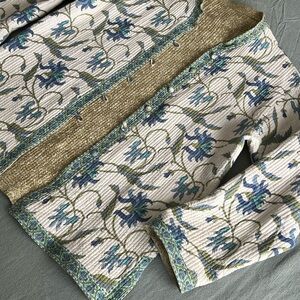 Vintage Floral Quilted Two Sided Jacket